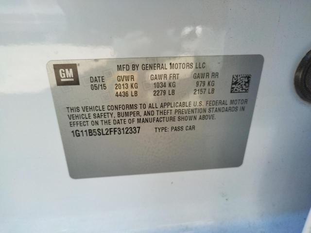 1G11B5SL2FF312337 Chevrolet Malibu Ls 2015. Фото: 9