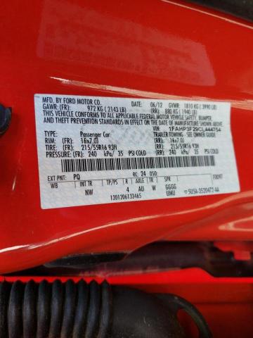 1FAHP3F29CL444754 Ford Focus Se 2012. Фото: 9