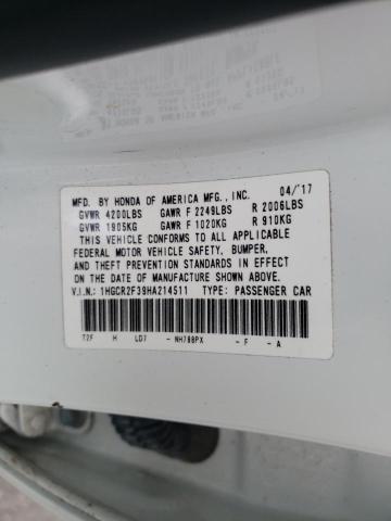 1HGCR2F39HA214511 Honda Accord Lx 2017. Фото: 9