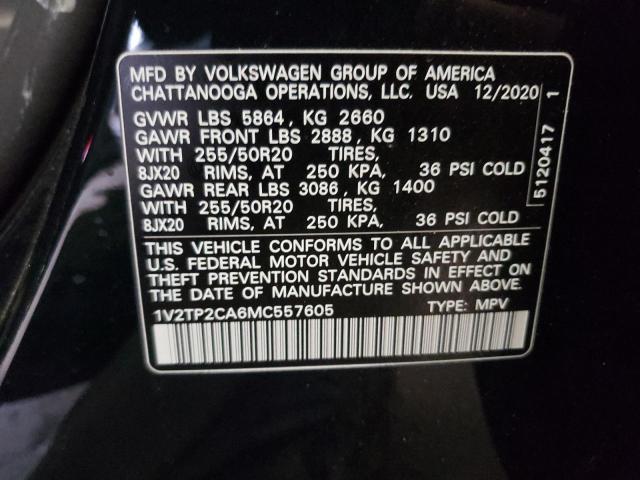 2021 VOLKSWAGEN ATLAS SEL - 1V2TP2CA6MC557605