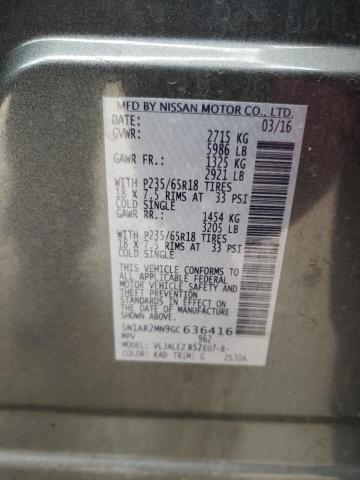 5N1AR2MN9GC636416 Nissan Pathfinder 2016. Фото: 9