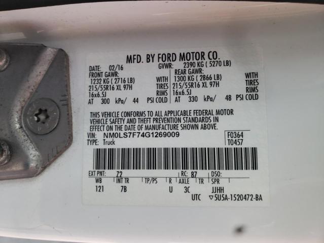 NM0LS7F74G1269009 Ford Transit Co 2016. Фото: 9
