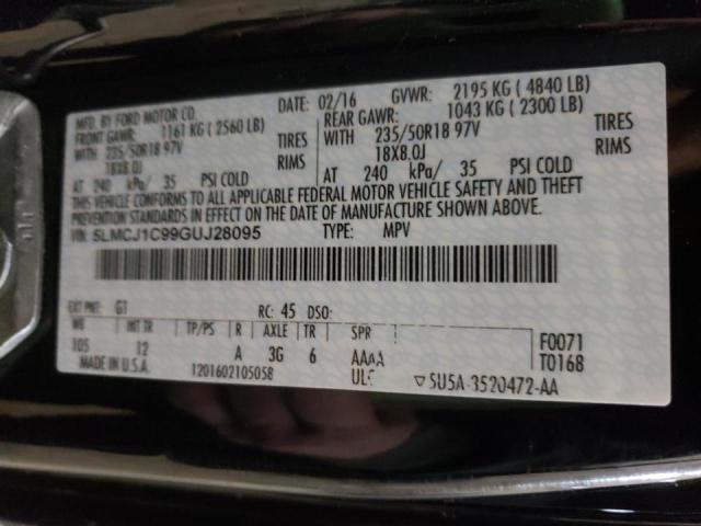 2016 LINCOLN MKC PREMIE 5LMCJ1C99GUJ28095