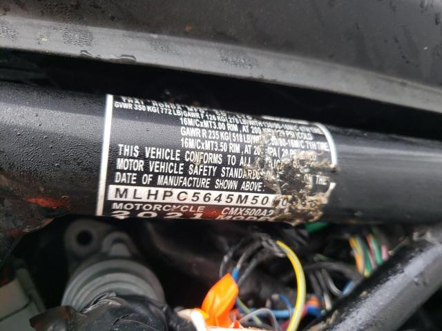 2021 HONDA CMX500 A2 MLHPC5645M5000546