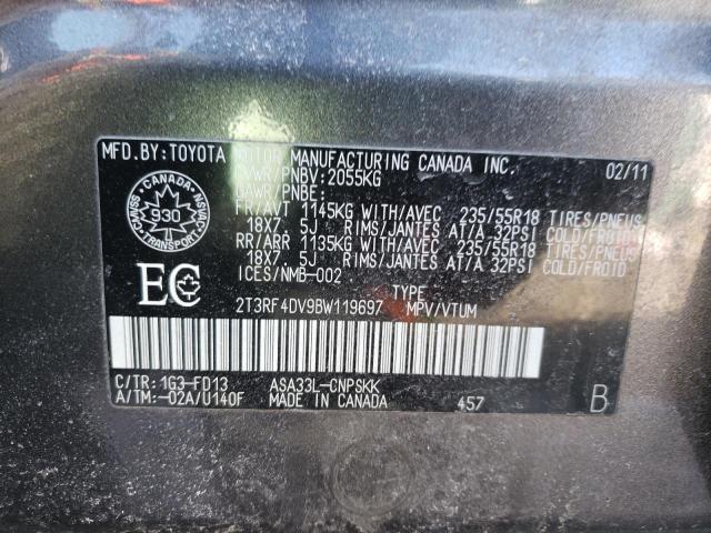 2011 TOYOTA RAV4 SPORT - 2T3RF4DV9BW119697