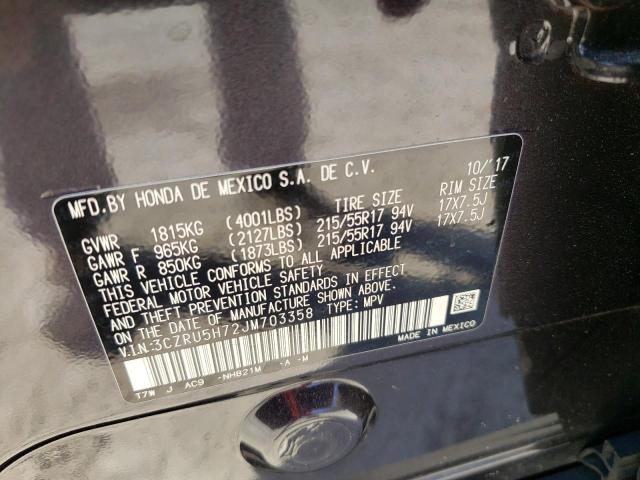 3CZRU5H72JM703358 Honda Hr-V Exl 2018. Фото: 9