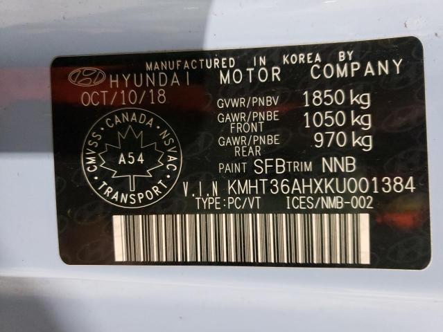 2019 HYUNDAI VELOSTER N KMHT36AHXKU001384