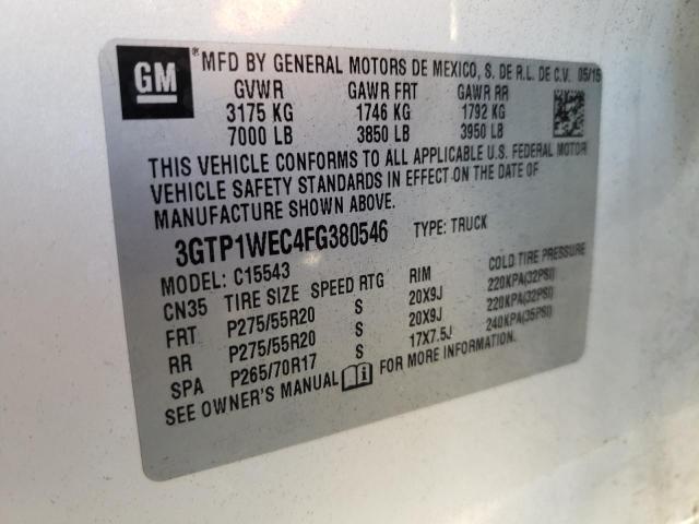 2015 GMC SIERRA C15 3GTP1WEC4FG380546