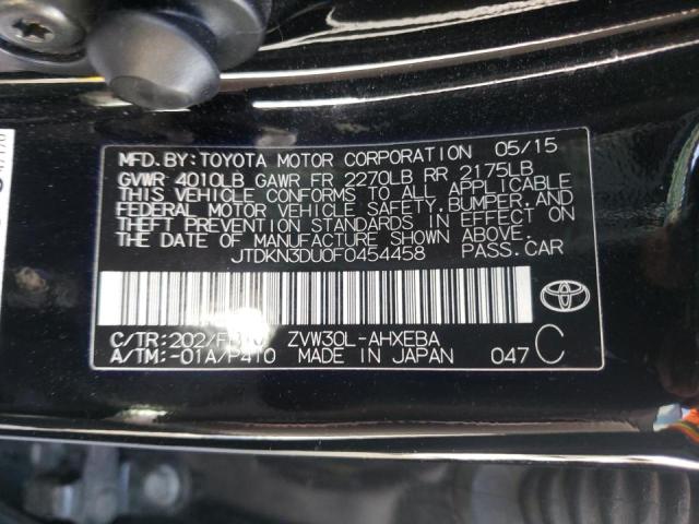 2015 TOYOTA PRIUS JTDKN3DU0F0454458