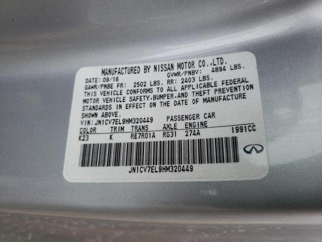 2017 INFINITI Q60 BASE JN1CV7EL9HM320449