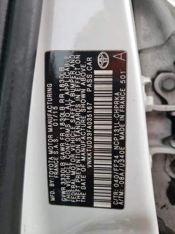 2015 TOYOTA YARIS - VNKKTUD33FA035167