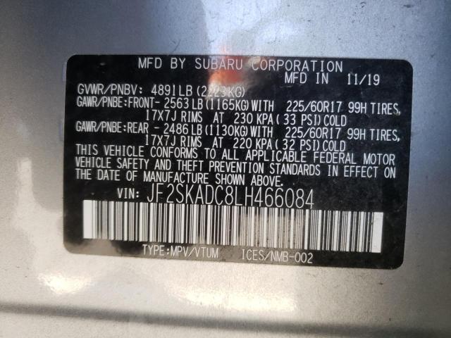 2020 SUBARU FORESTER JF2SKADC8LH466084