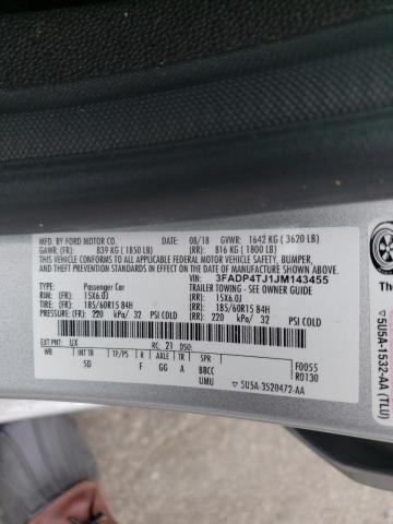 3FADP4TJ1JM143455 Ford Fiesta S 2018. Фото: 9