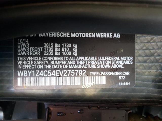 2014 BMW I3 REX - WBY1Z4C54EV275792