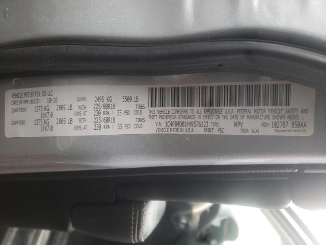 2017 JEEP CHEROKEE 1C4PJMDB1HW576123