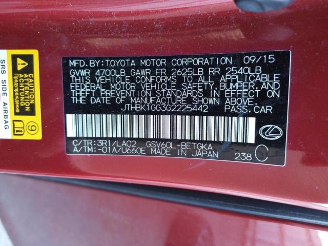 2016 LEXUS ES 350 JTHBK1GG3G2225442