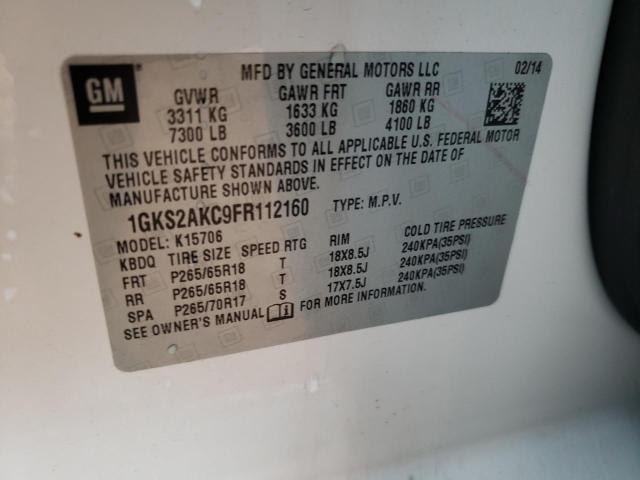 2015 GMC YUKON SLE 1GKS2AKC9FR112160