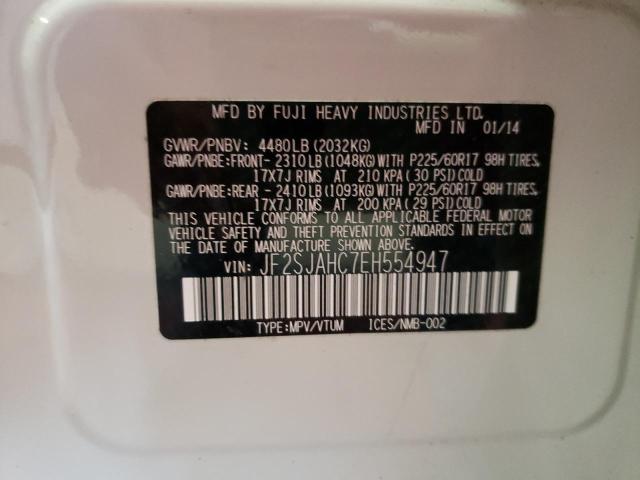 2014 SUBARU FORESTER 2 - JF2SJAHC7EH554947