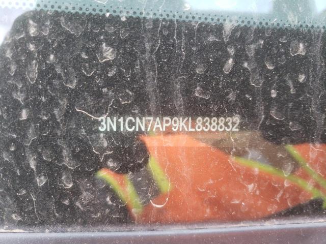 3N1CN7AP9KL838832 Nissan Versa S 2019. Фото: 9