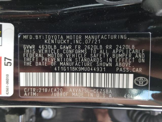 4T1G11BK9MU044931 Toyota Camry Se 2021. Фото: 9
