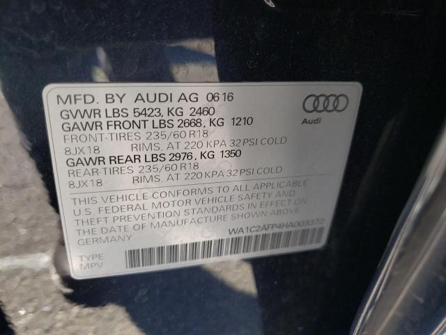 VIN WA1C2AFP4HA003372 2017 Audi Q5, Premium no.10