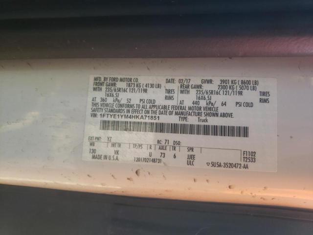2017 FORD TRANSIT T- - 1FTYE1YM4HKA71851
