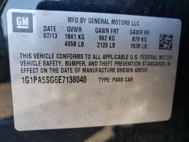 1G1PA5SG6E7138040 Chevrolet Cruze Ls 2014. Фото: 9