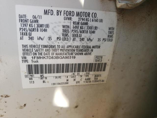 1FMHK7D83BGA90319 Ford Explorer X 2011. Фото: 9