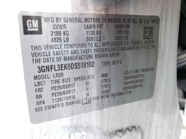 2013 CHEVROLET CAPTIVA LT - 3GNFL3EK8DS518182