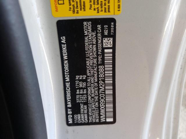 2021 MINI COOPER JOH WMWXR9C07M2P18088