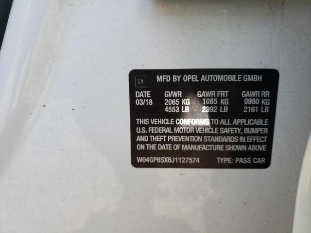 2018 BUICK REGAL ESSE W04GP6SX6J1127574