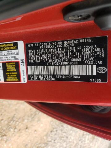 2011 TOYOTA CAMRY BASE - 4T1BF3EK4BU610588