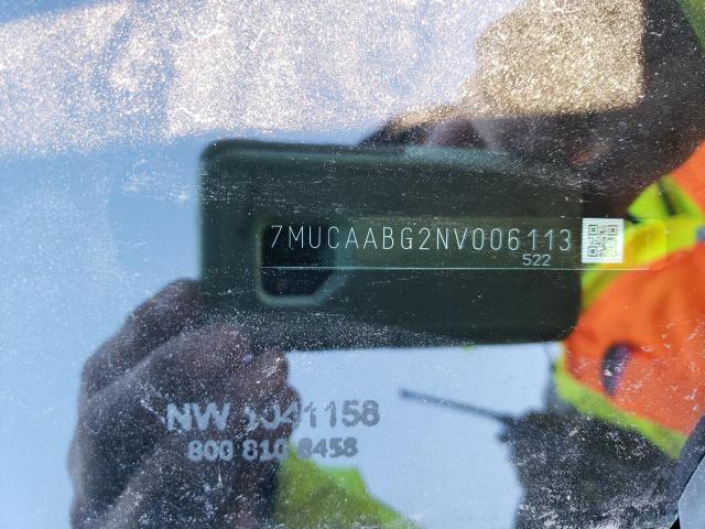 2022 TOYOTA COROLLA CR 7MUCAABG2NV006113
