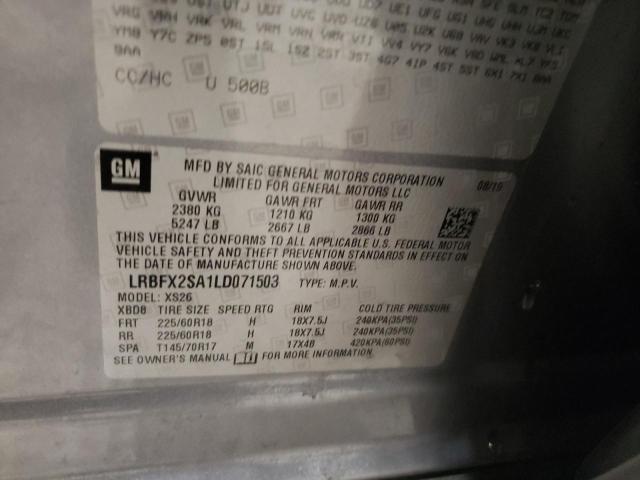 2020 BUICK ENVISION E LRBFX2SA1LD071503