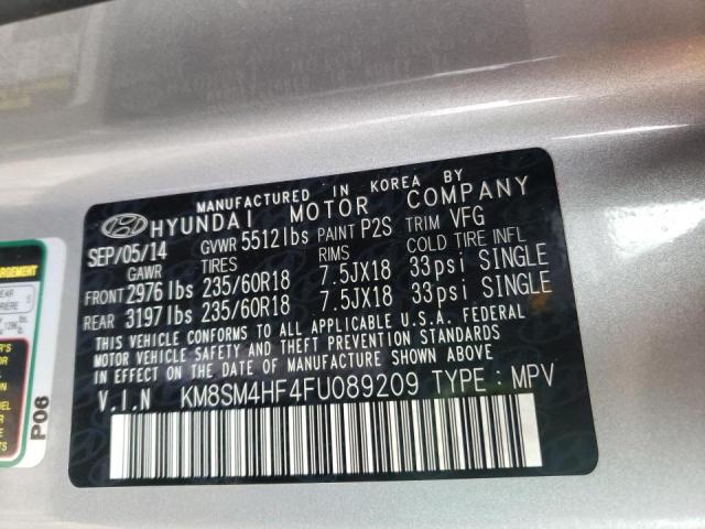 2015 HYUNDAI SANTA FE G - KM8SM4HF4FU089209