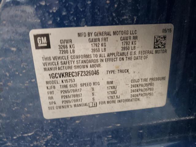 2015 CHEVROLET SILVRDO LT 1GCVKREC3FZ326046