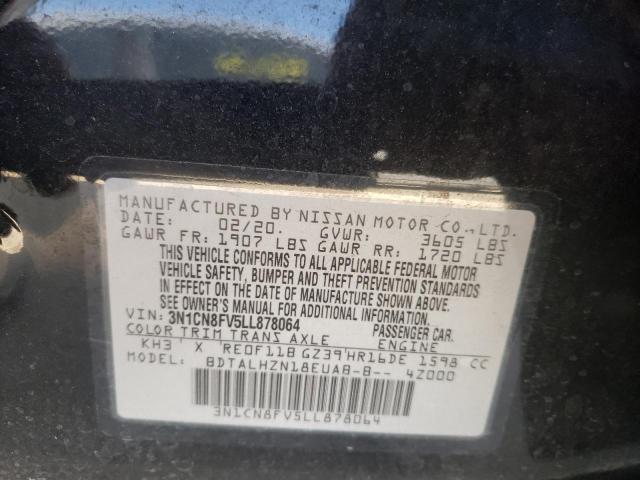 2020 NISSAN VERSA SR 3N1CN8FV5LL878064