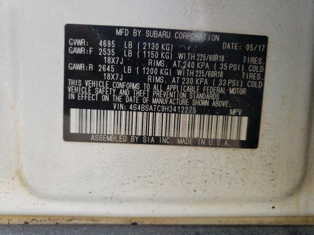 2017 SUBARU OUTBACK TO 4S4BSATC9H3412275