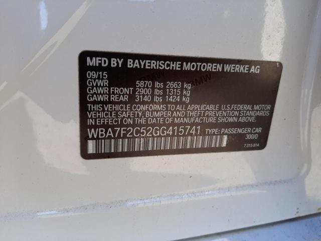 2016 BMW 750I XDRIV WBA7F2C52GG415741