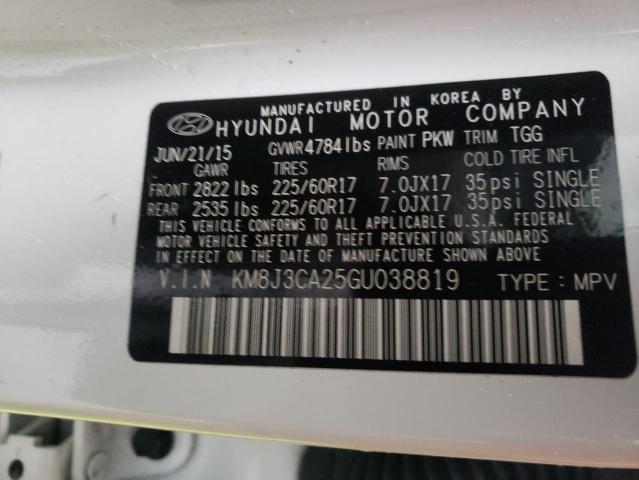 2016 HYUNDAI TUCSON LIM KM8J3CA25GU038819