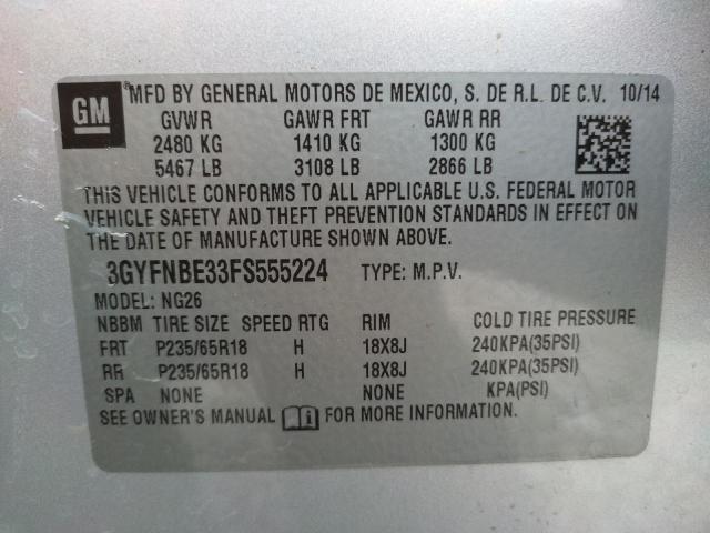 2015 CADILLAC SRX LUXURY 3GYFNBE33FS555224