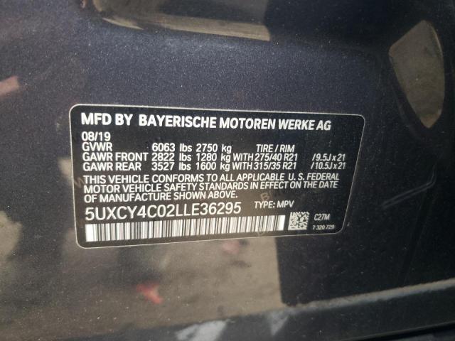 2020 BMW X6 SDRIVE 5UXCY4C02LLE36295