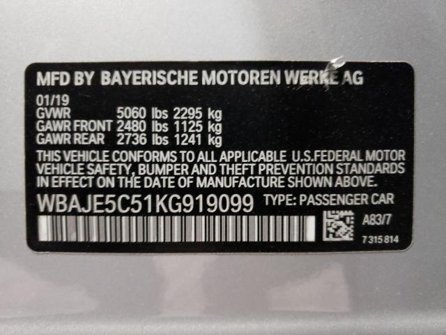 2019 BMW 540 I WBAJE5C51KG919099