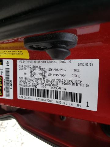 5TFAX5GN3JX108765 Toyota Tacoma Dou 2018. Фото: 9