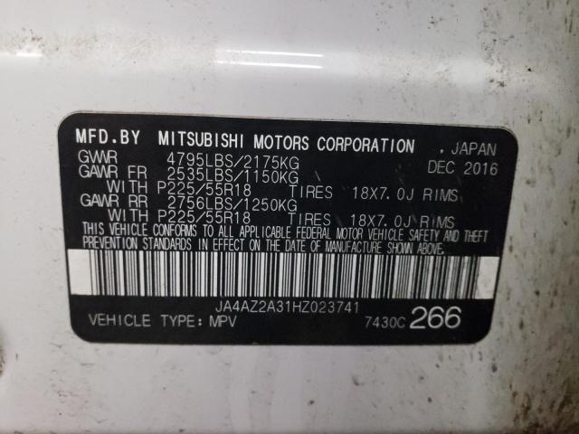JA4AZ2A31HZ023741 Mitsubishi Outlander 2017. Фото: 9