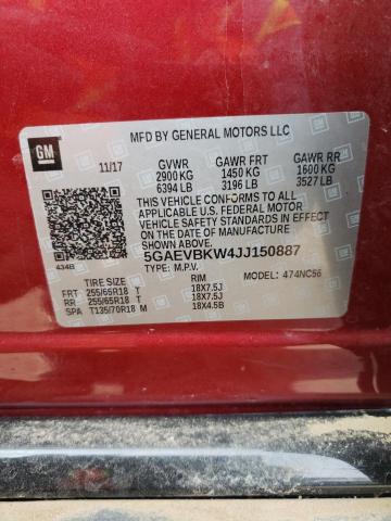 2018 BUICK ENCLAVE PR 5GAEVBKW4JJ150887