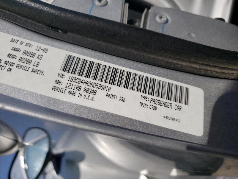2010 DODGE CALIBER SX 1B3CB4HA3AD535010