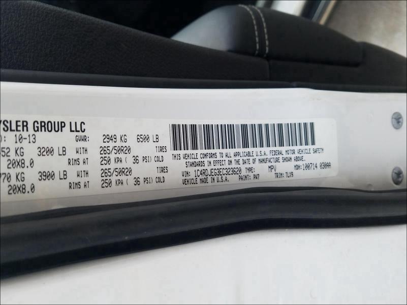 2014 DODGE DURANGO CI 1C4RDJEG3EC323620