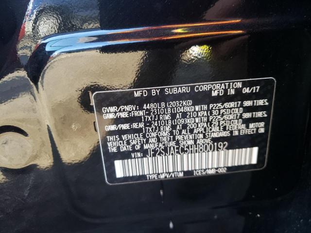 2017 SUBARU FORESTER 2 - JF2SJAEC5HH800192