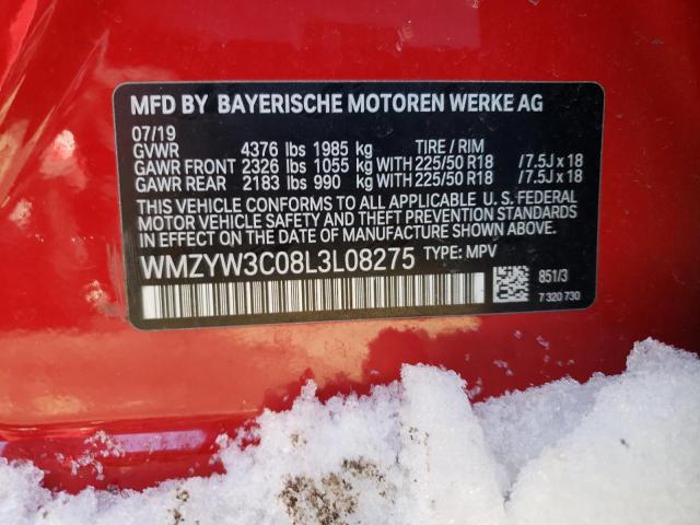 2020 MINI COOPER COU WMZYW3C08L3L08275